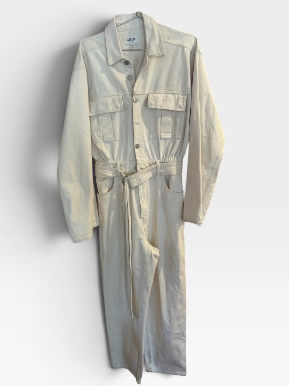 AGOLDE half white jumpsuit size medium